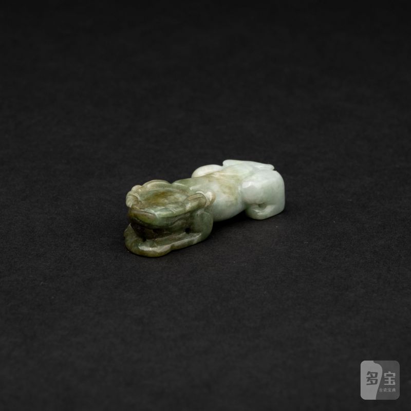    清 翡翠瑞獸鎮 - 图1